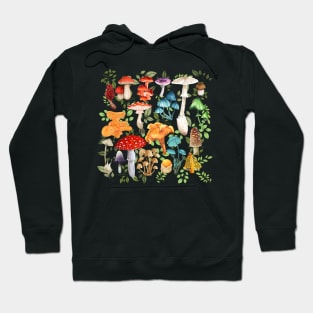 Vibrant Mushroom Print Hoodie